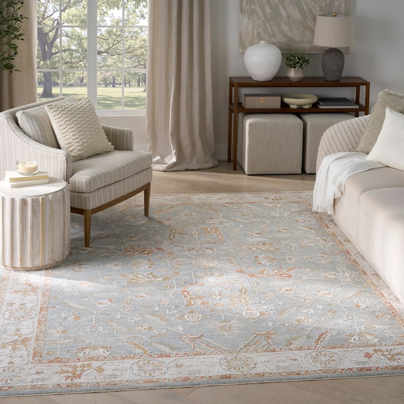 Nourison Asher Indoor only Persian Floral Medallion Area Rug