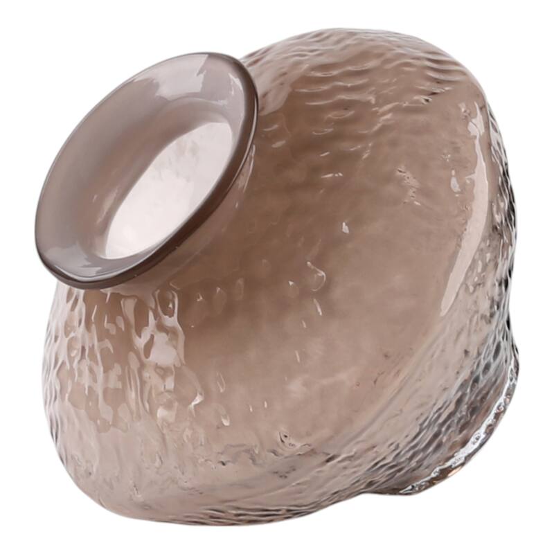 Glass Decorative Vase Contemporary Textured Flower for Home Decor