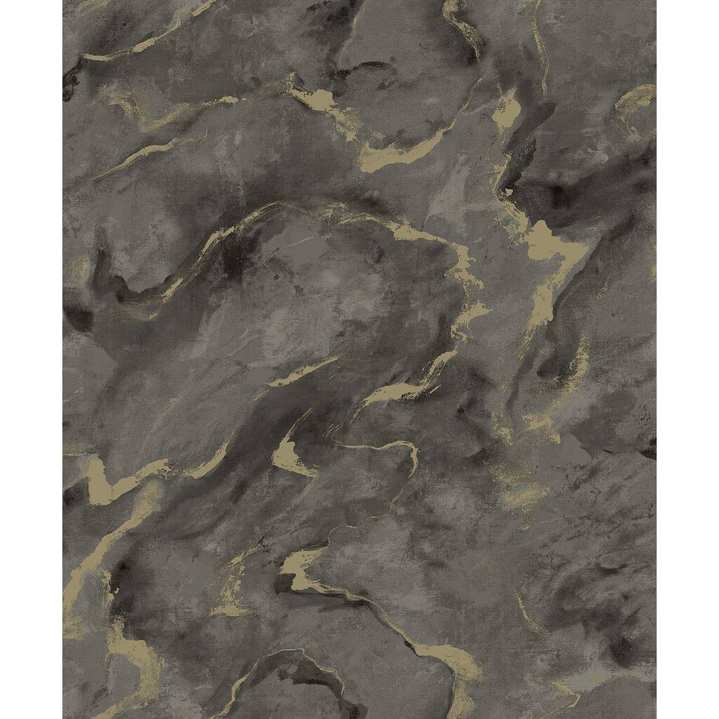 A-Street Prints Silenus Charcoal Marbled Wallpaper
