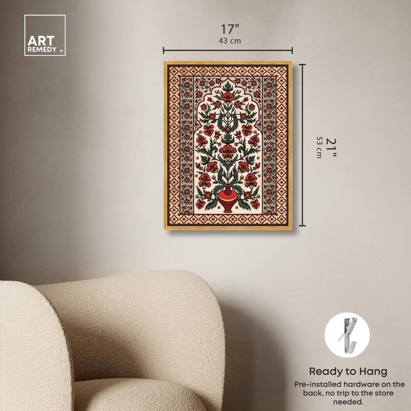 Royal Floral Mat Canvas by Art Remedy