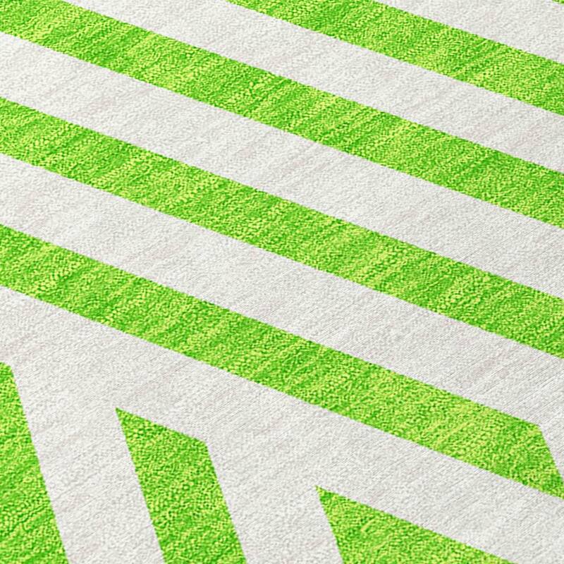 Machine Washable Indoor/ Outdoor Modern Diamonds Chantille Rug