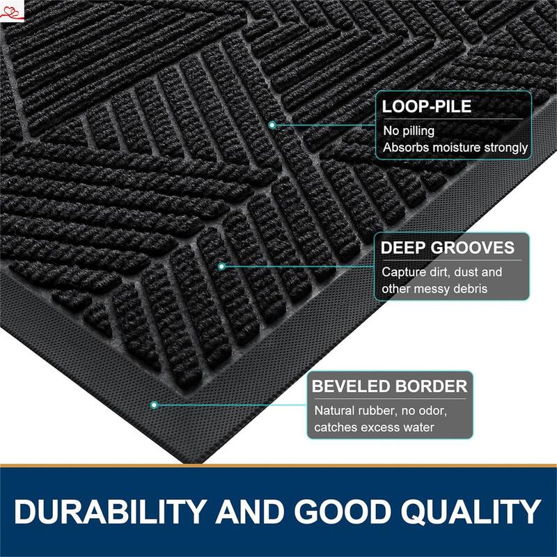 2 pack Welcome Floor Mats for Indoor Outdoor Entry