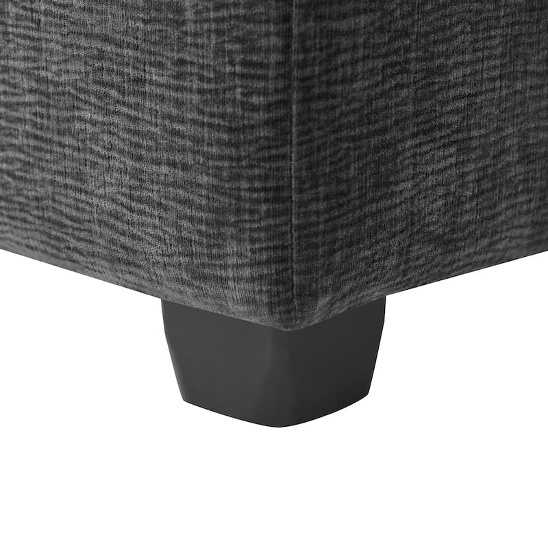Chenille Modular Sofa Section - Deep Seat Single Module