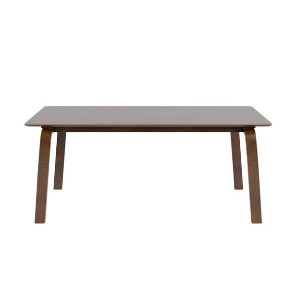 Rectangular Wooden Mid-Century Modern Dining Table in Walnut - Bed Bath ...