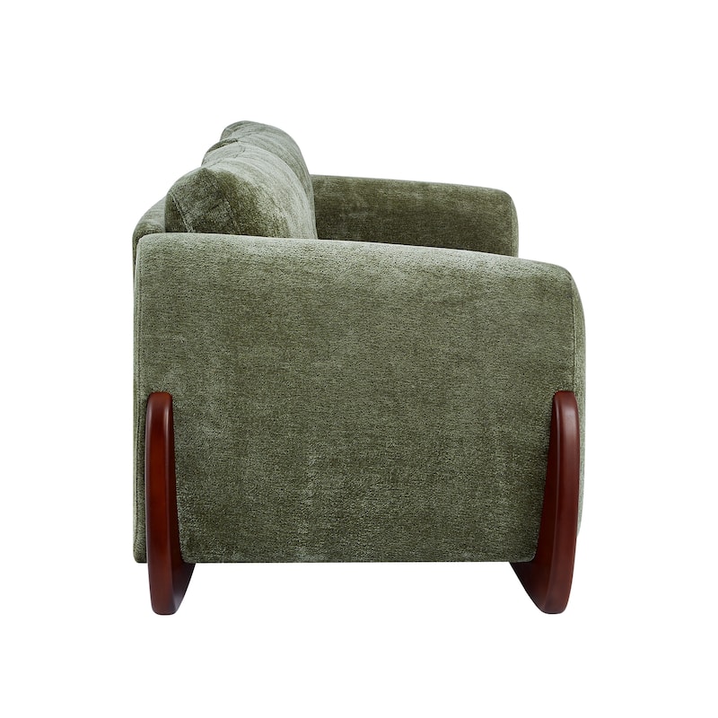Christopher Knight Home - Hartly Modern Chenille Upholstered 3-Seater Sofa with Solid Wood Legs