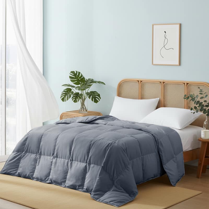 Lightweight Premium White Goose Feather Down Comforter Duvet Insert