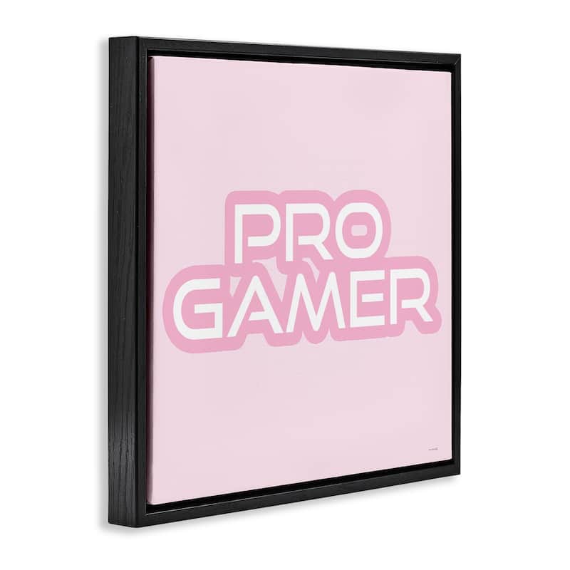 Stupell Pastel Pink Pro Gamer Framed Floater Canvas Wall Art Design By Yass Naffas Designs