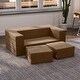 preview thumbnail 29 of 114, Jaxx Zipline Convertible Queen-size Sleeper Loveseat and Ottoman Set
