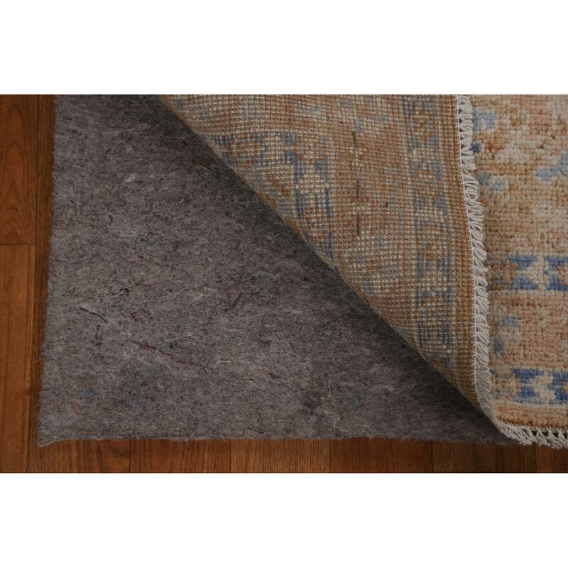 Hand Knotted Oriental 100% Wool Carpet Transitional Geometric Oranges & Rust Oushak Area Rug - 3' 11'' X 2' 11''