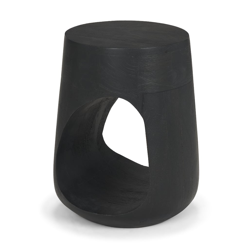 Cove Light/Medium/Dark Brown Sculptural Open Side Table - 14.0L x 14.0W x 18.0H