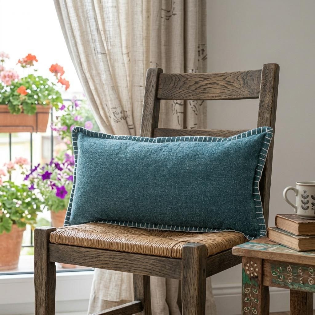 HomeRoots 14" X 36" Emerald Green 100% Cotton Zippered Pillow