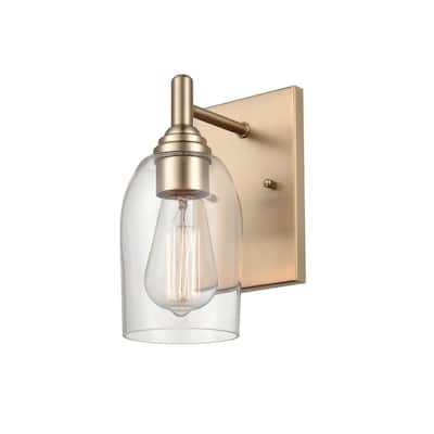 Millennium Lighting Arlett 1 Light Wall Sconce in Modern Gold with Clear Glass Shades - 15.375