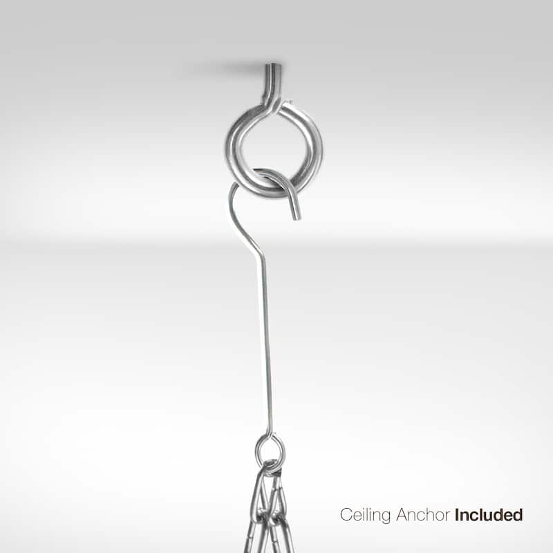 Ceiling mounted Pot Rack with Hooks - Chrome