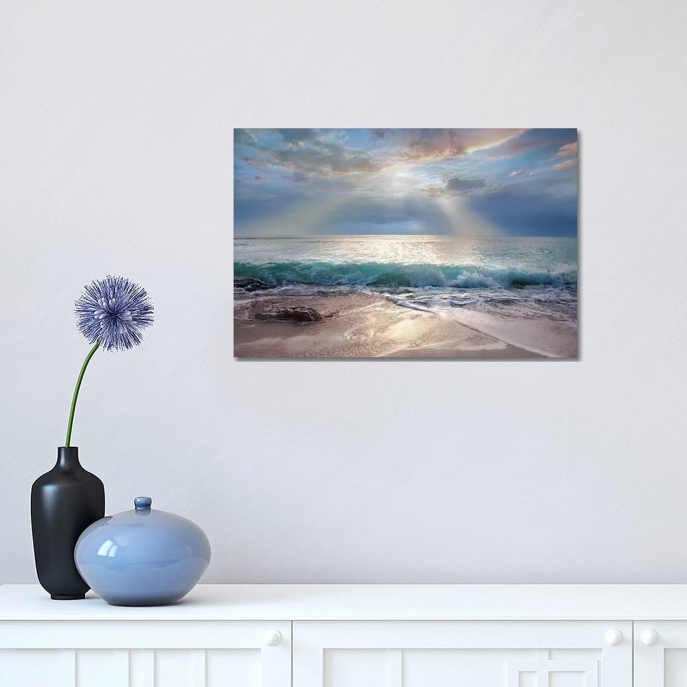 iCanvas "Aqua Blue Morning" by Mike Calascibetta Canvas Print