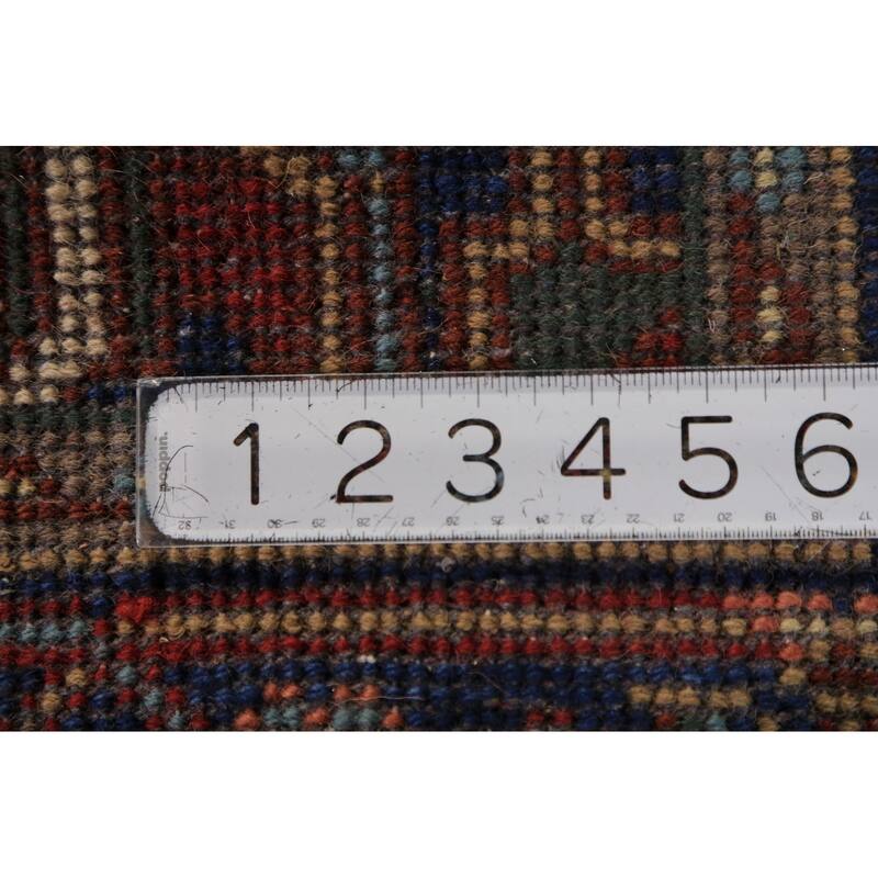 Geometric Heriz Serapi Indian Foyer Rug Handmade Wool Carpet - 3'0"x 4'11"