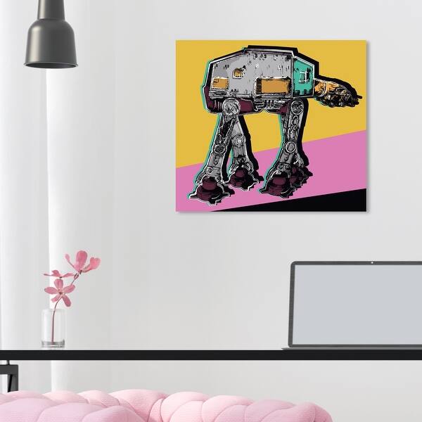 Oliver Gal Warhol Style Atat Movies And Tv Wall Art Canvas Print Pink Yellow Overstock 31227325