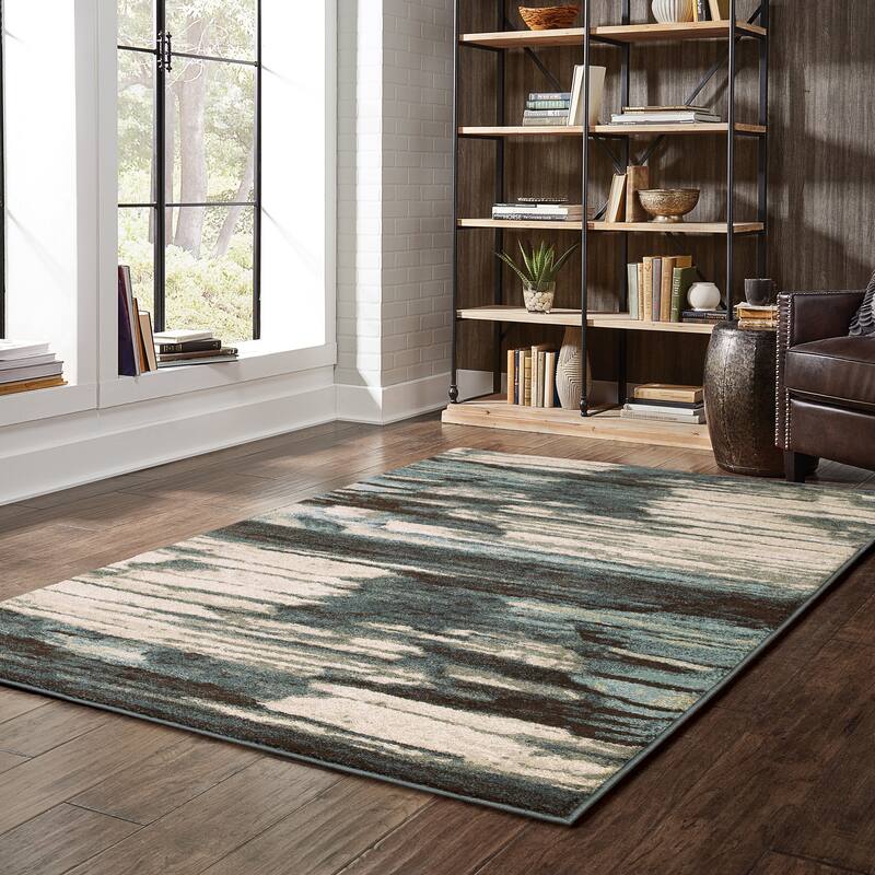 Style Haven Miina Layers Blue/ Ivory Rug