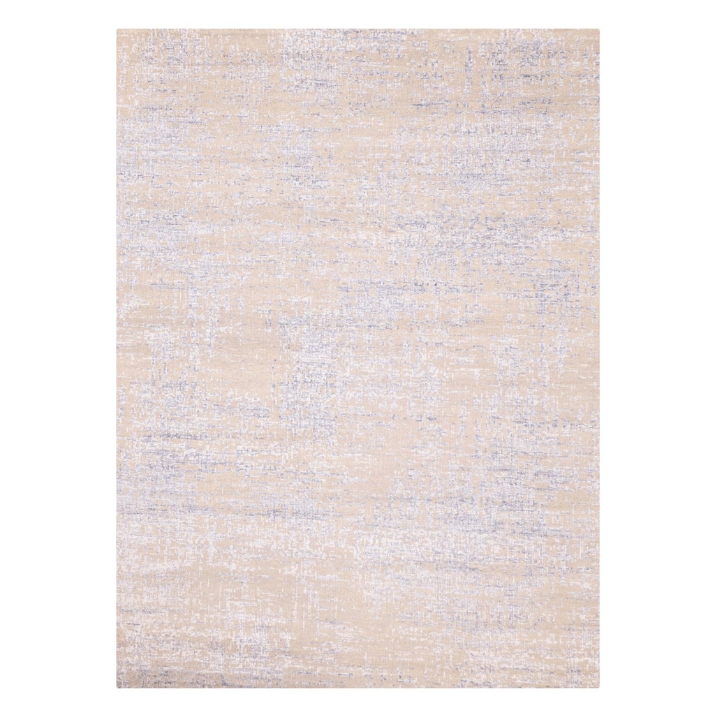 ECARPETGALLERY Hand-knotted Elysian Taupe Silk, Wool Rug - 8'2 x 11'2