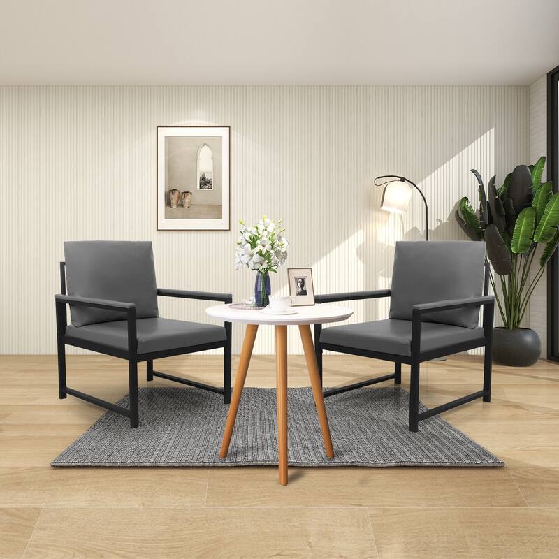 Gray 29.13" Arm Chair with Non-slip Feet