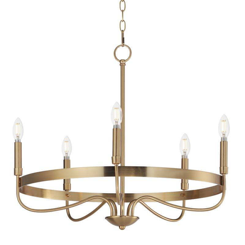 Maxim 14495 Frankie 5 Light 26" Wide Taper Candle Style Chandelier - Heritage