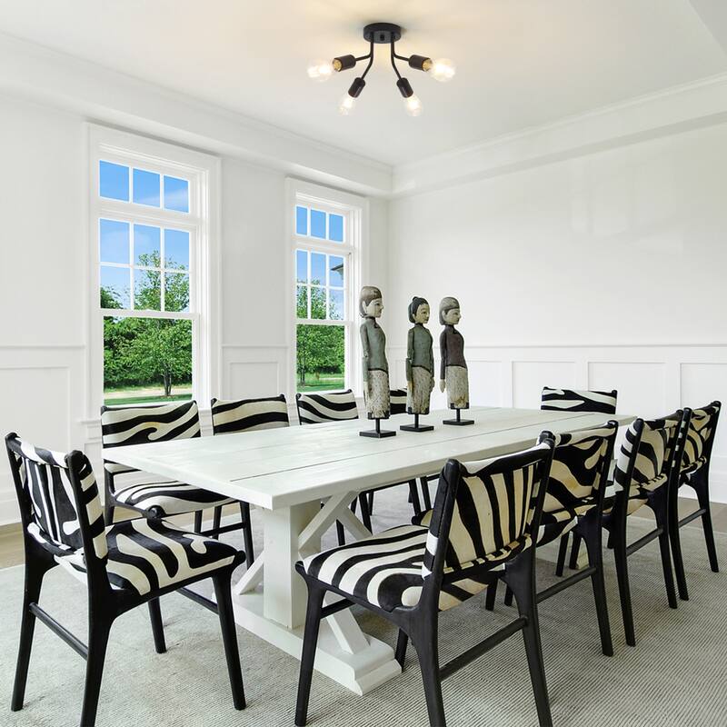 4-Light Semi Flush Mount Lights for Farmhouse Kitchen Dining Room