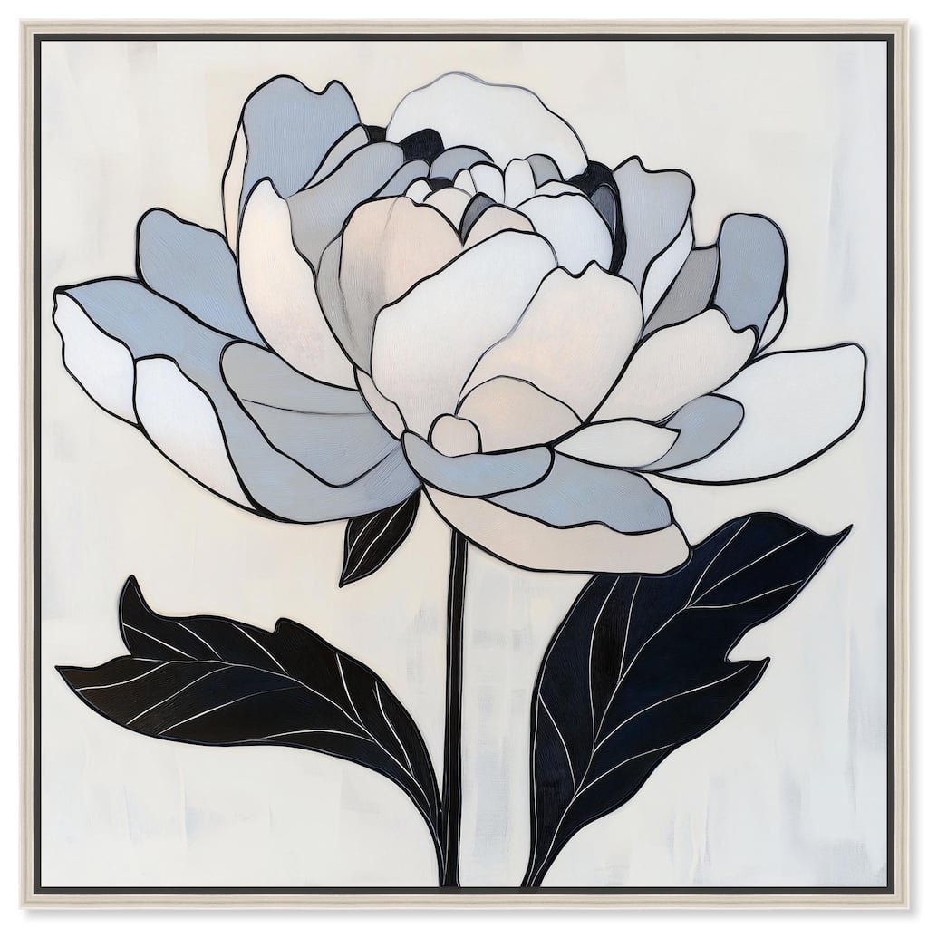 Gray Scale Flower I Canvas by Art Remedy