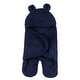 preview thumbnail 4 of 9, Hudson Baby Unisex Animal Faux Shearling Baby Outdoor Stroller Sack Wrap, One Size One Size - Navy