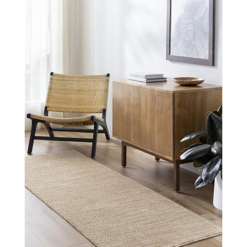 Gill Traditional Solid Area Rug - Beige/Tan/Medium Brown - 7' 10" x 7' 10" Round