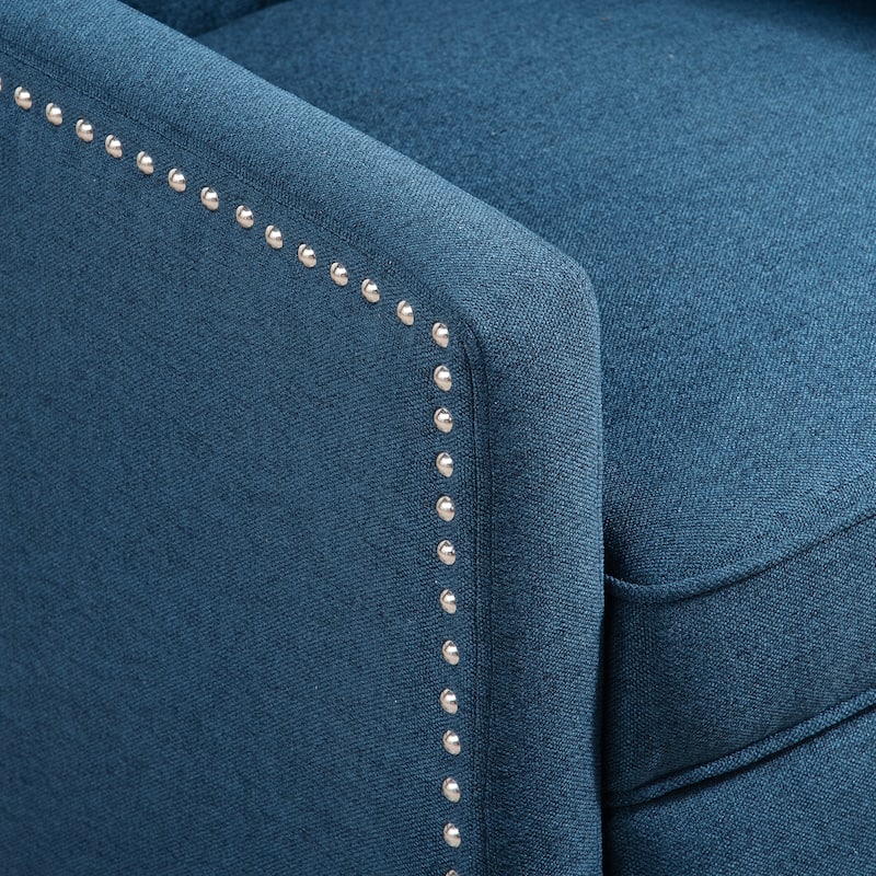 Fabric Wingback Recliner Chair with 3-Position Manual Recline, 220lb Capacity
