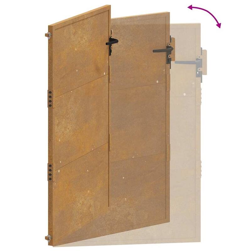 vidaXL Garden Gate Corten Steel