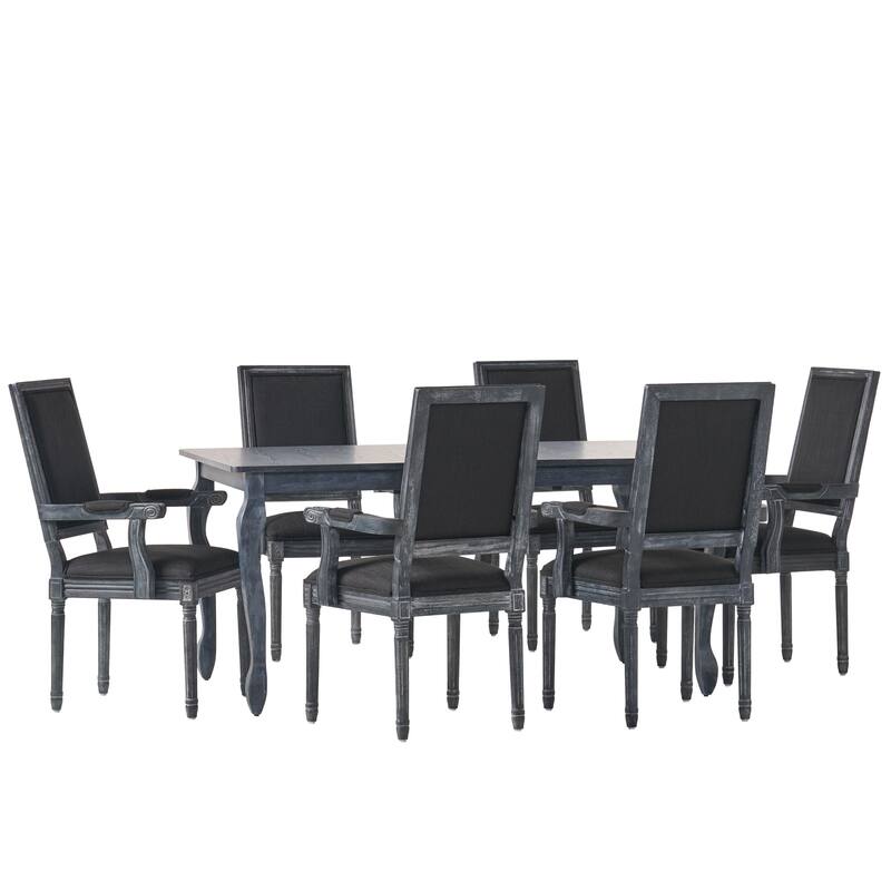 Marlette Upholstered Expandable 7 Piece Dining Set by Christopher Knight Home