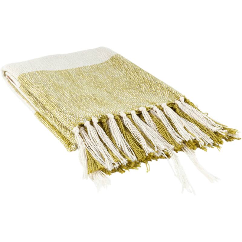 Bison Plaid Fringe Acrylic Throw