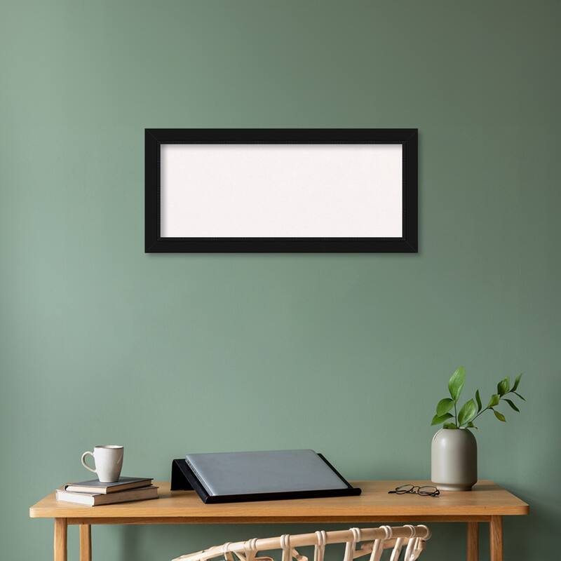 Avon Black Framed White Corkboard Bulletin Board, Organization Board, Pin Board