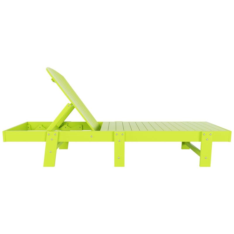 Altura Armless Poly Eco-Friendly All Weather Reclining Chaise Lounge (Set of 2)