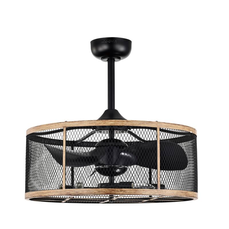 Merdan 24-inch 6 Lights 3 Blades Lighted Ceiling Fan with Remote