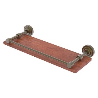 Allied Brass Dottingham Collection 16 Inch Solid IPE Ironwood Shelf with Gallery Rail