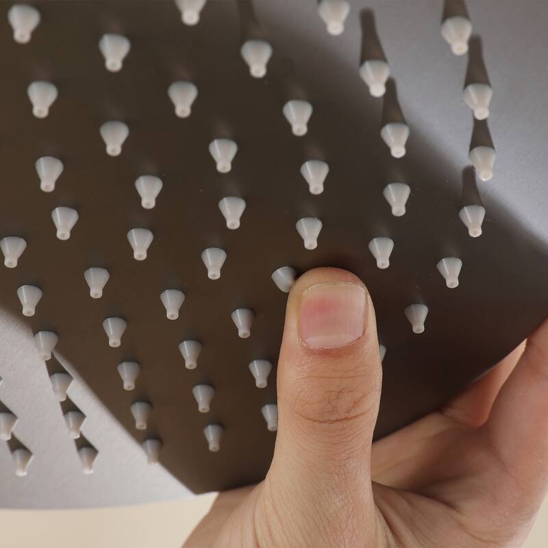 48"H Solid Brass Outdoor 10 Inch Round Rain Shower Set with Dual Cross Handle