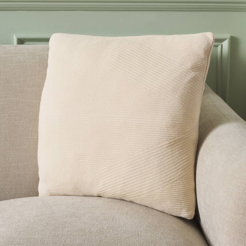 SAFAVIEH Home Layla 18-inch Square Natural Cotton Decorative Pillow