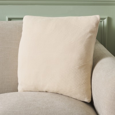 SAFAVIEH Home Layla 18-inch Square Natural Cotton Decorative Pillow