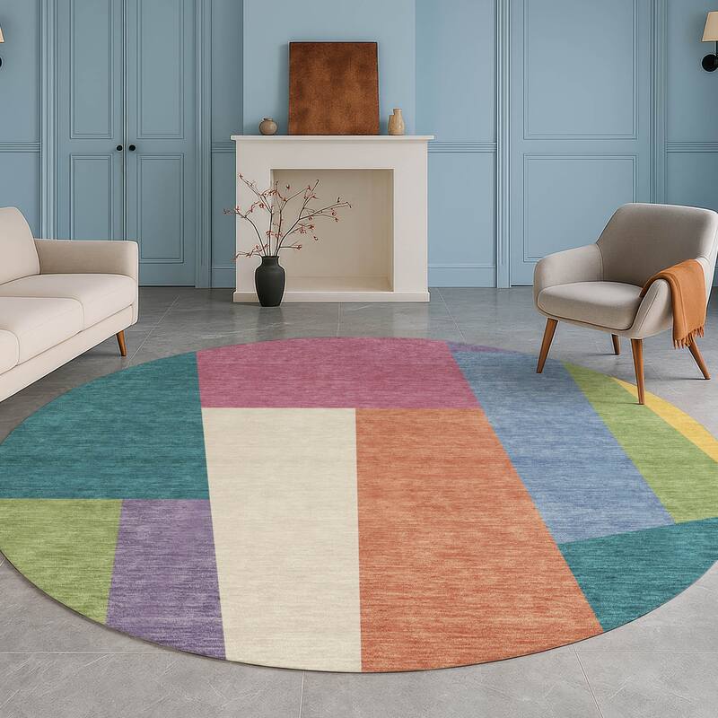 Machine Washable Indoor/ Outdoor Contemporary Jolie Chantille Rug
