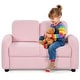 preview thumbnail 21 of 28, Gymax 2-Seat Kids Sofa Toddler Sofa Couch w/ Soft Teddy Fleece