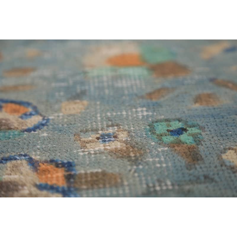 Blue Medallion Tabriz Persian Area Rug Handmade Oriental Wool Carpet - 6'5"x 9'5"