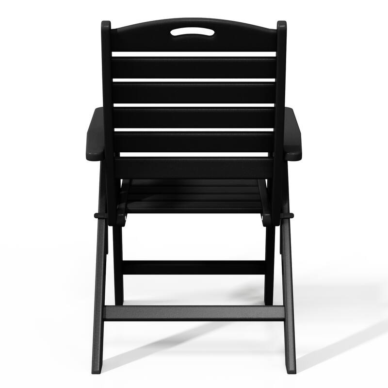 Laguna 7-Piece Rectangular Table Folding Highback Chair Dining Set