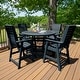 preview thumbnail 6 of 49, Weatherly 5-piece Outdoor Dining Set - 48" Round Table, Counter-height