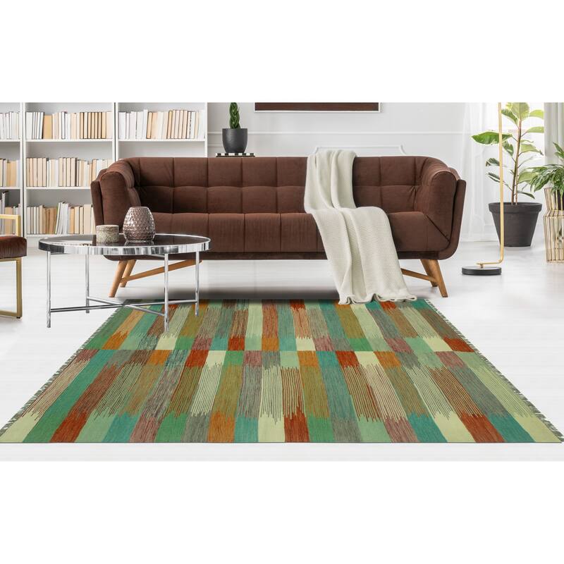 Noori Rug Winchester Flatweave Videl Red/Orange Rug - 4'10" x 6'6"