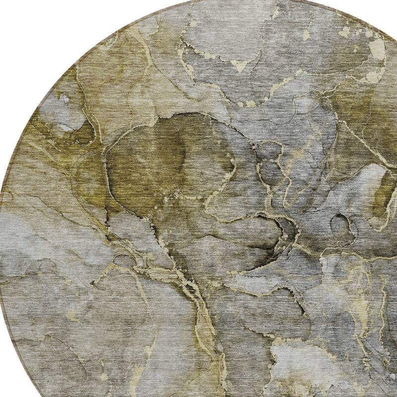 HomeRoots Abstract Transitional Rectangle Outdoor Rug