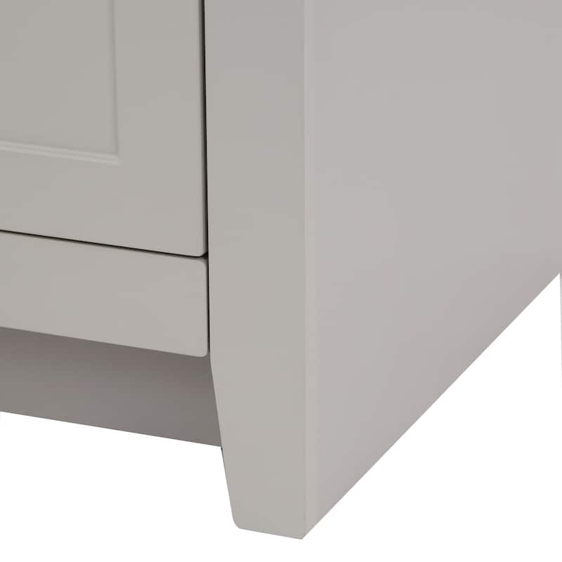 Spring Mill Cabinets Wyre 24" 2-Door Bathroom Vanity With White Sink Top