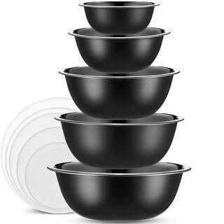 Heavy Duty Meal Prep Stainless Steel Mixing Bowls Set with Lids