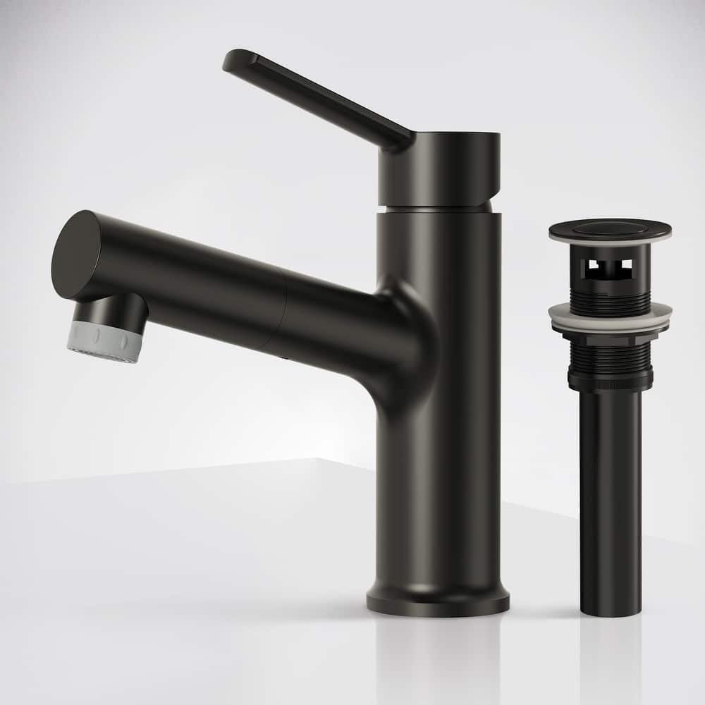 Single Handle Single Hole Bathroom Faucet with Pop‑Up Drain