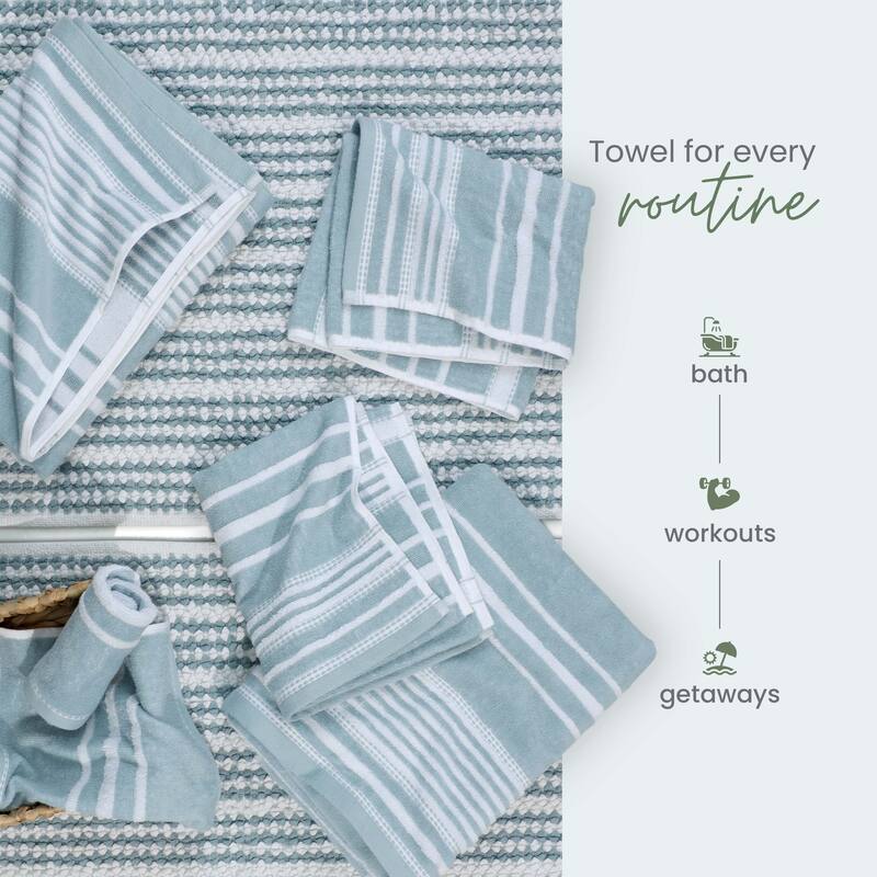 Martex Restore Batten Stripe Bath Towel